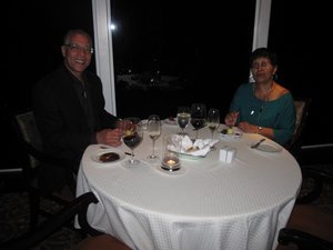 The start of a special anniversary evening at Prime C restaurant.