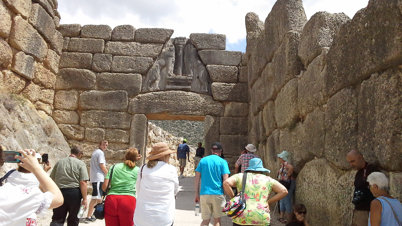 Lion's Gate to enter Mycenae complex.