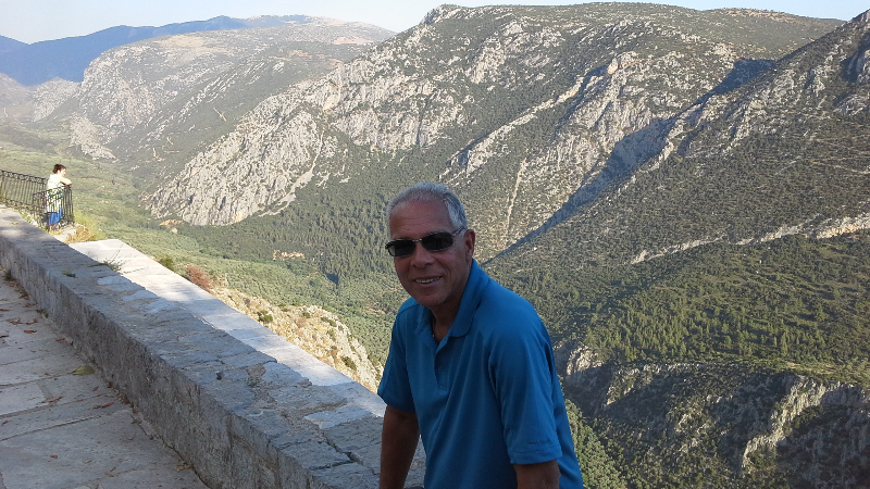 Overlooking the valley from Delphi town.