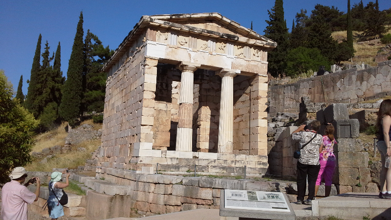 The Treasury building in Delphi