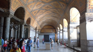 Area where the Byzantine Empress worshiped from upstairs. 