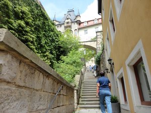 The steps to the castle.