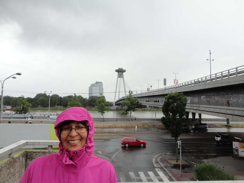 Rain proof. UFO tower in background.