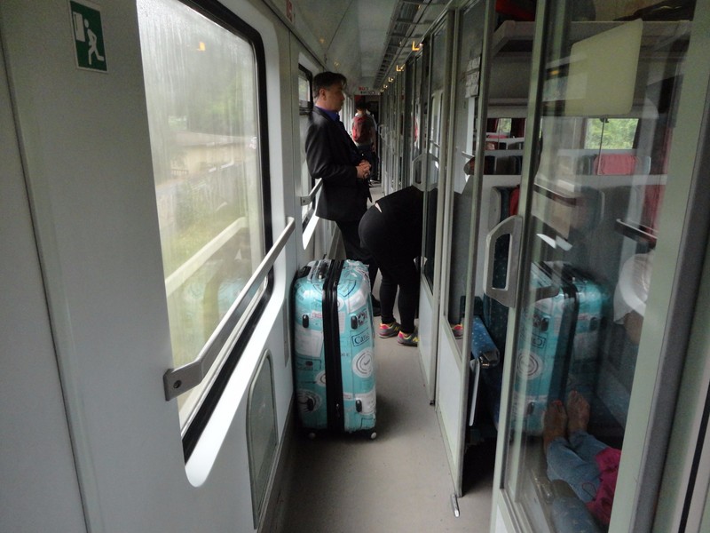 Passenger on train