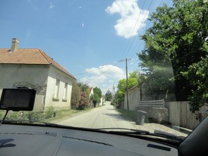 Passing through a typical village on our way to Tihany. 