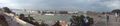 Panoramic view of the Pest shore from the Palace on the Buda side.