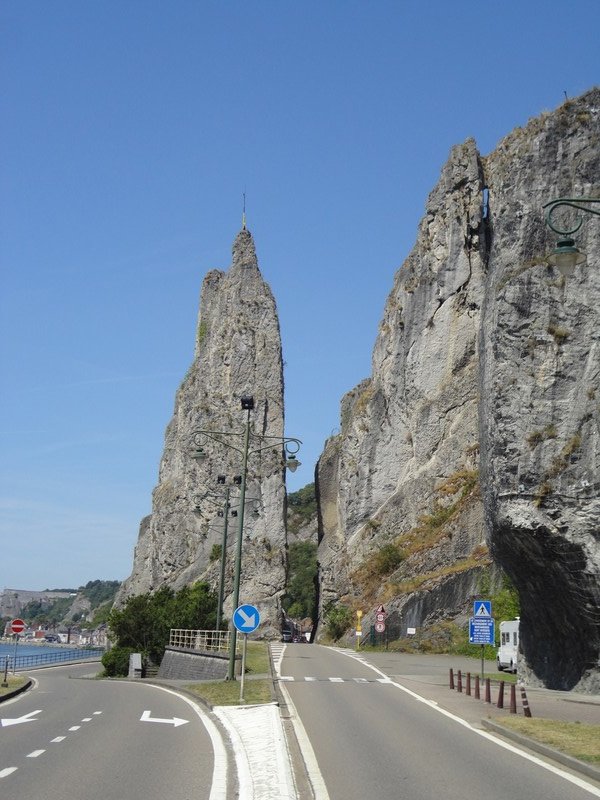 Awesome entrance to Dinant, southern Belgium.