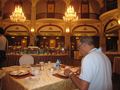 Magnificent dining room in the ancient Astor House Hotel