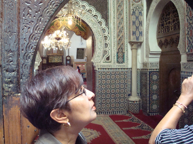 Visiting a mosque inside the Medina.
