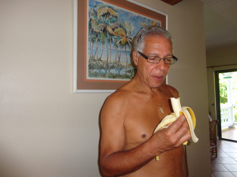 The distinctive taste of the Lacatan variety of banana, unknown in North America.