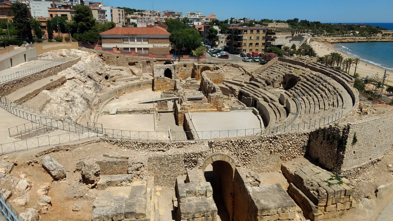 Ancient Roman ampitheatre in Tarragona.