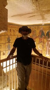 Aghmet inside the Tomb of Tutankhamun