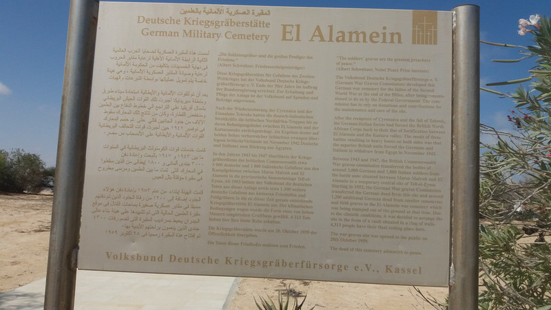 The Information sign outside the memorial