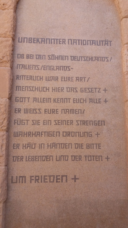 Plaques inside the monument