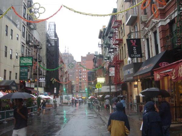 Chinatown, sous la pluie