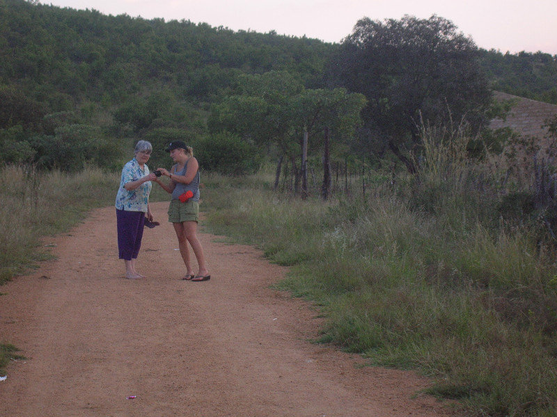 Molly and Hallie went for walk around my village.