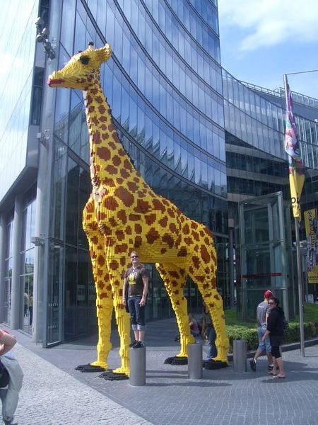 It's a massive LEGO giraffe!