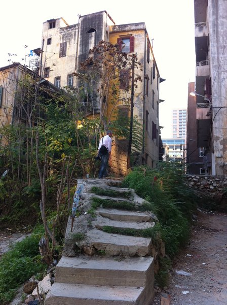 Dodgy staircase in Beirut