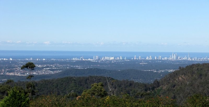 View of the coastline from Mount Tambourine