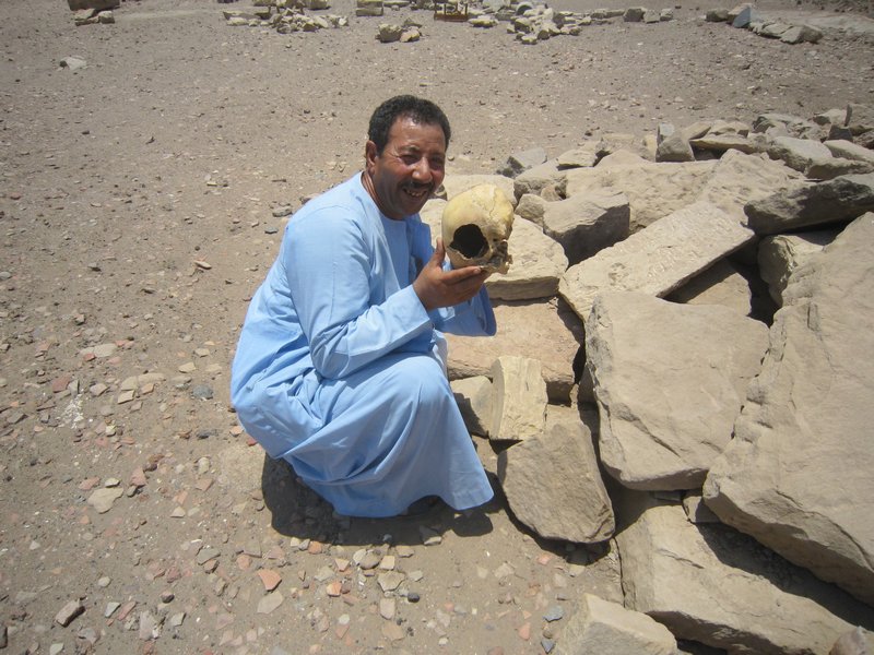 Abu Temple Guard with a Human Skull