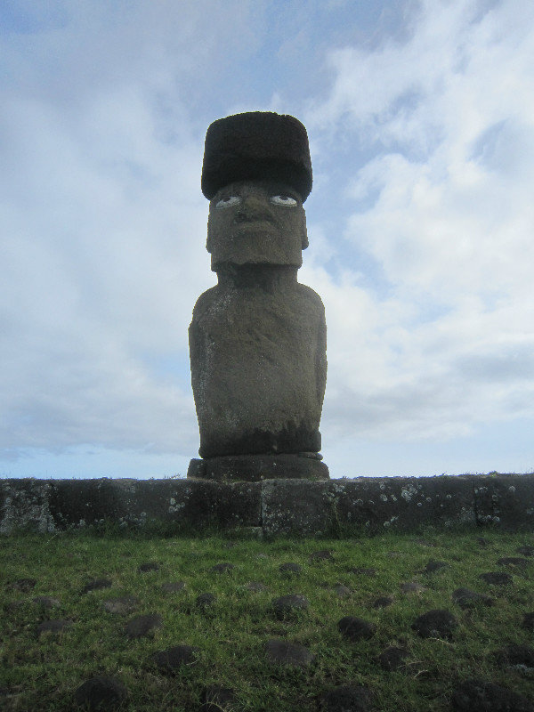 Restored Moai at Tahai