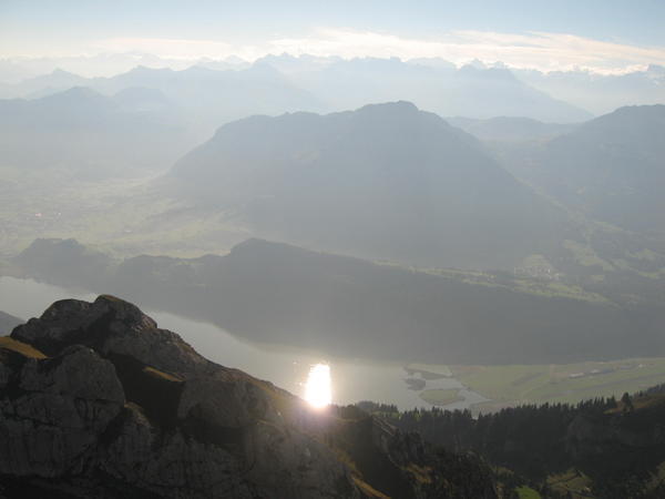 Looking down over Lake Lucerne