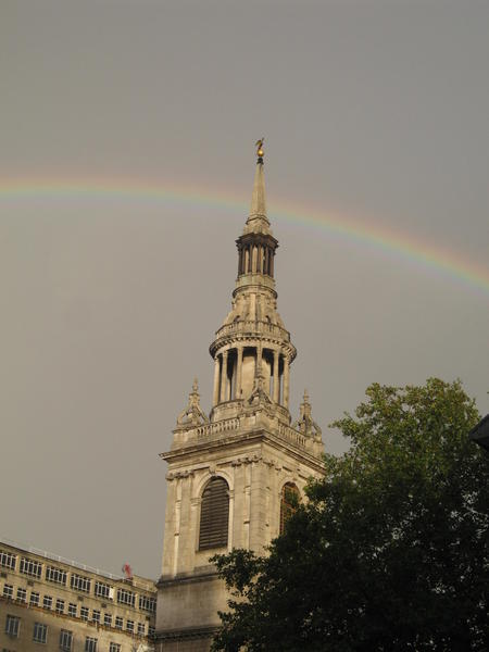 Rainbow over St Mary-le-Bow Church