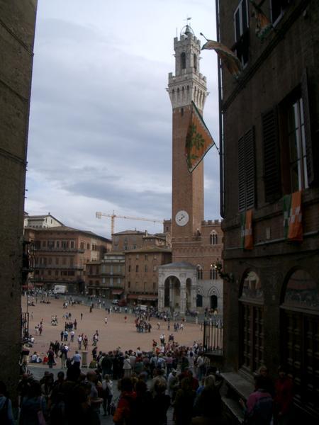 Looking over the Piazza del Campo