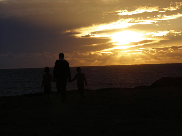 Sunset at the Blowholes