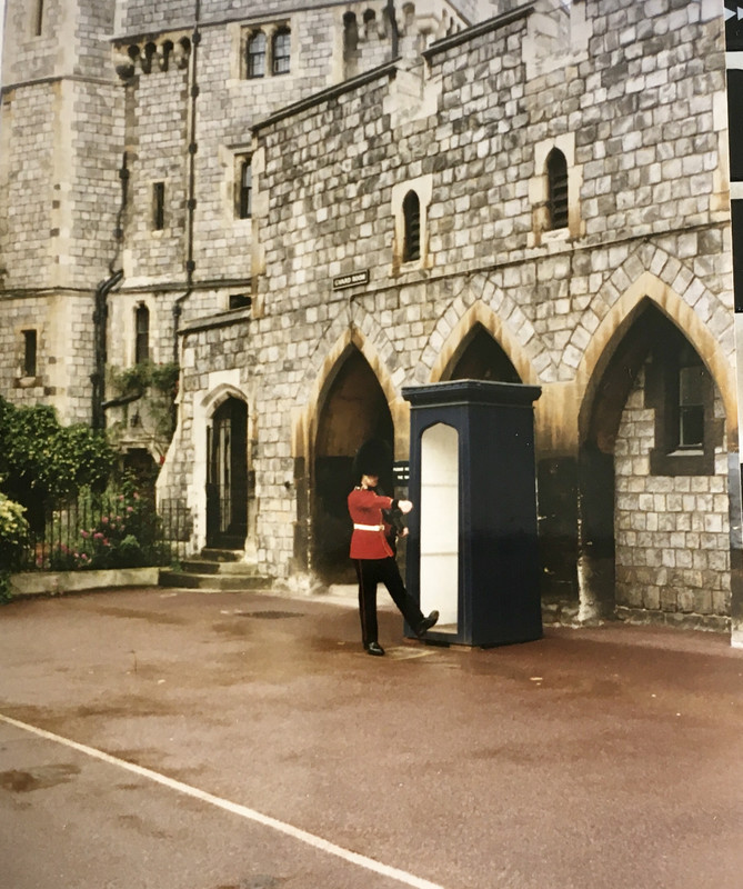 Guarding Windsor Castle.