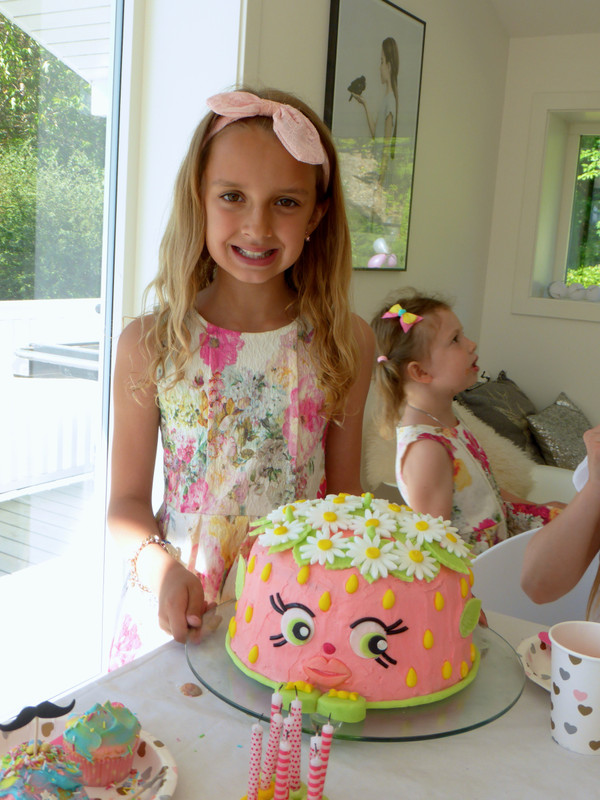 Lilly With Her Cake.