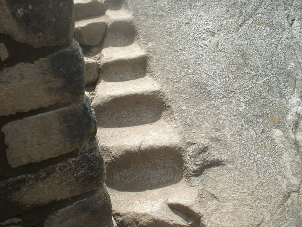 Steps carved into stone