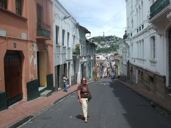 A street in Quito, steep as