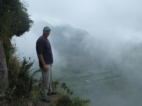 Overlooking farms in the volcano