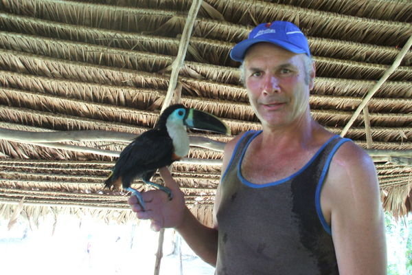 With a toucan