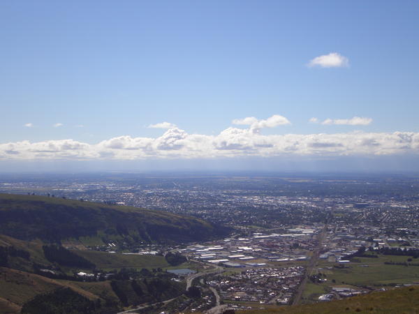 Christchurch from the hills above it 