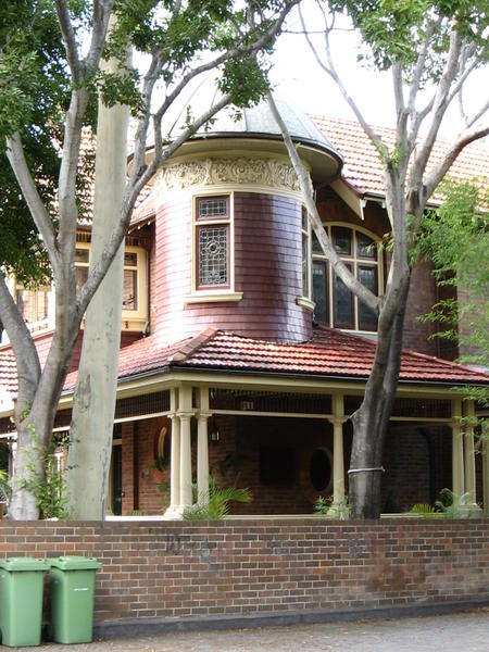 Turretted house in Glebe Point Rd