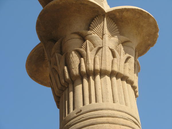 Detail on column at Philae temple