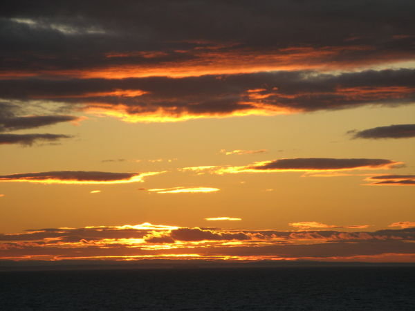 sunset over north sea