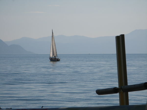 A yacht on Lake Maggiore