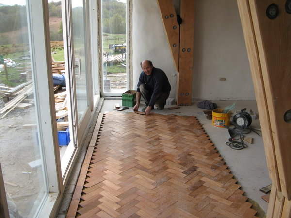 Keith laying parquet