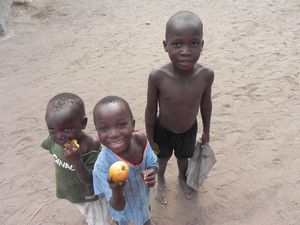 Beautiful smiles from Malawian children of Kandi beach