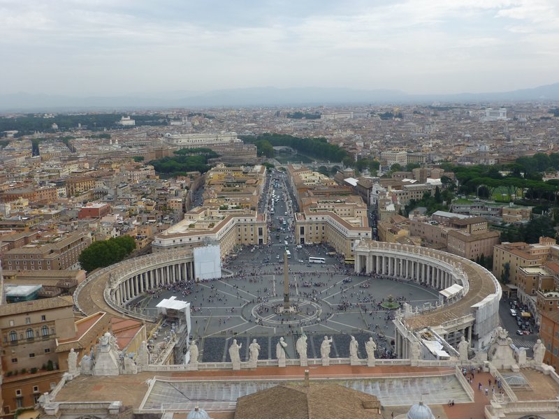 A picture from the top of the Basilica