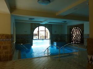 One of the entry pools at the spa