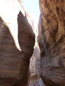 Huge carved walls of the Siq