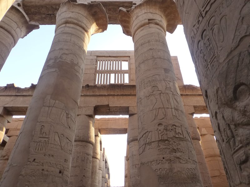 Amazing Pillars at Karnak Temple