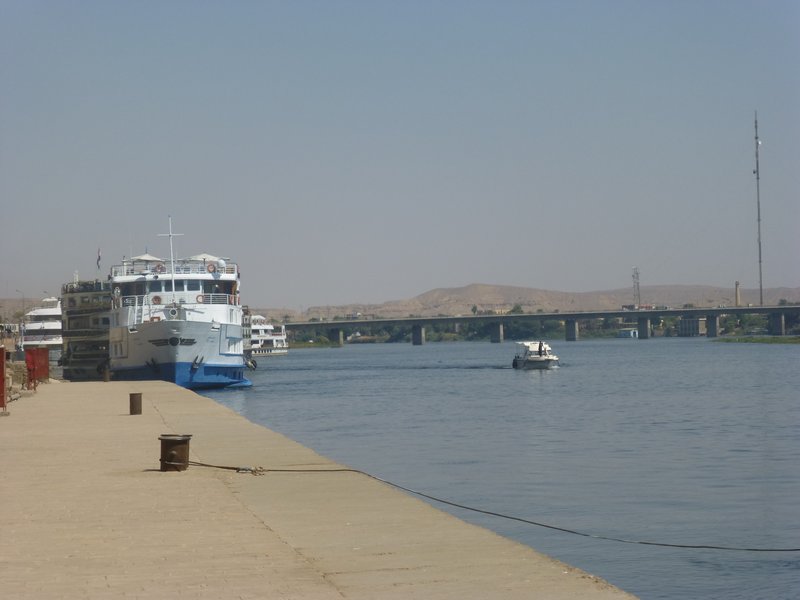 Boats docked at Edfu