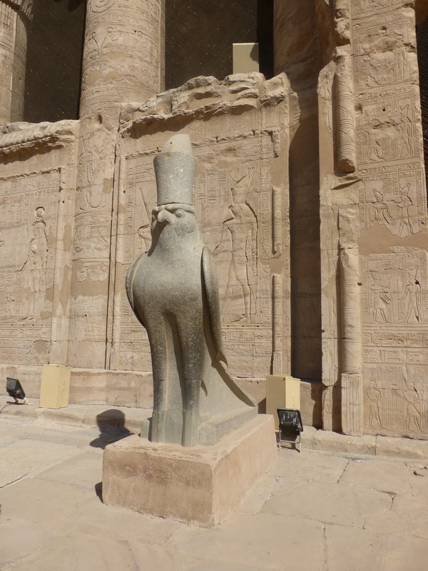 Horus the Falcon God at Edfu Temple