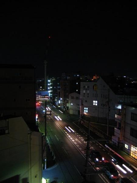 Rooftop view at our hostel - Kyoto