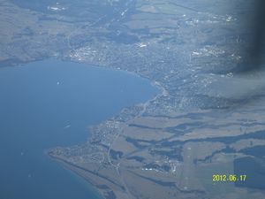 Flying over Lake Taupo